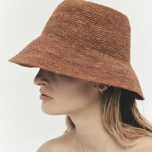 Janessa Leone Felix Bucket Hat in Chestnut Small